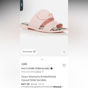 Salvatore ferragamo pink sandals